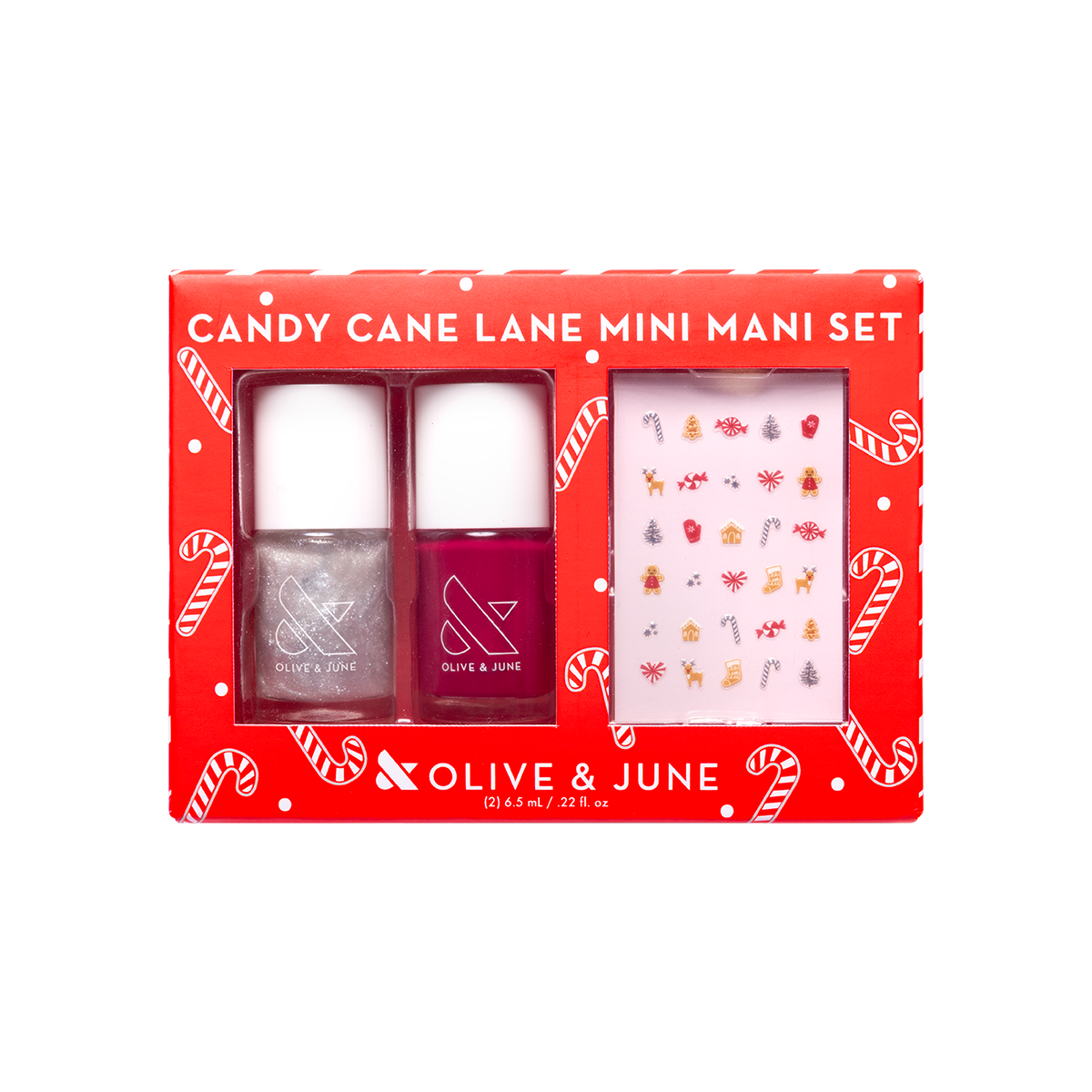 Candy Cane Lane Mini Mani Gift Set Olive and June
