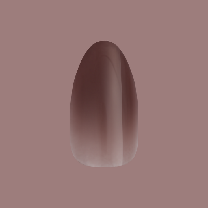 Chocolate Syrup Gradient - Press-On | Medium | Almond second image
