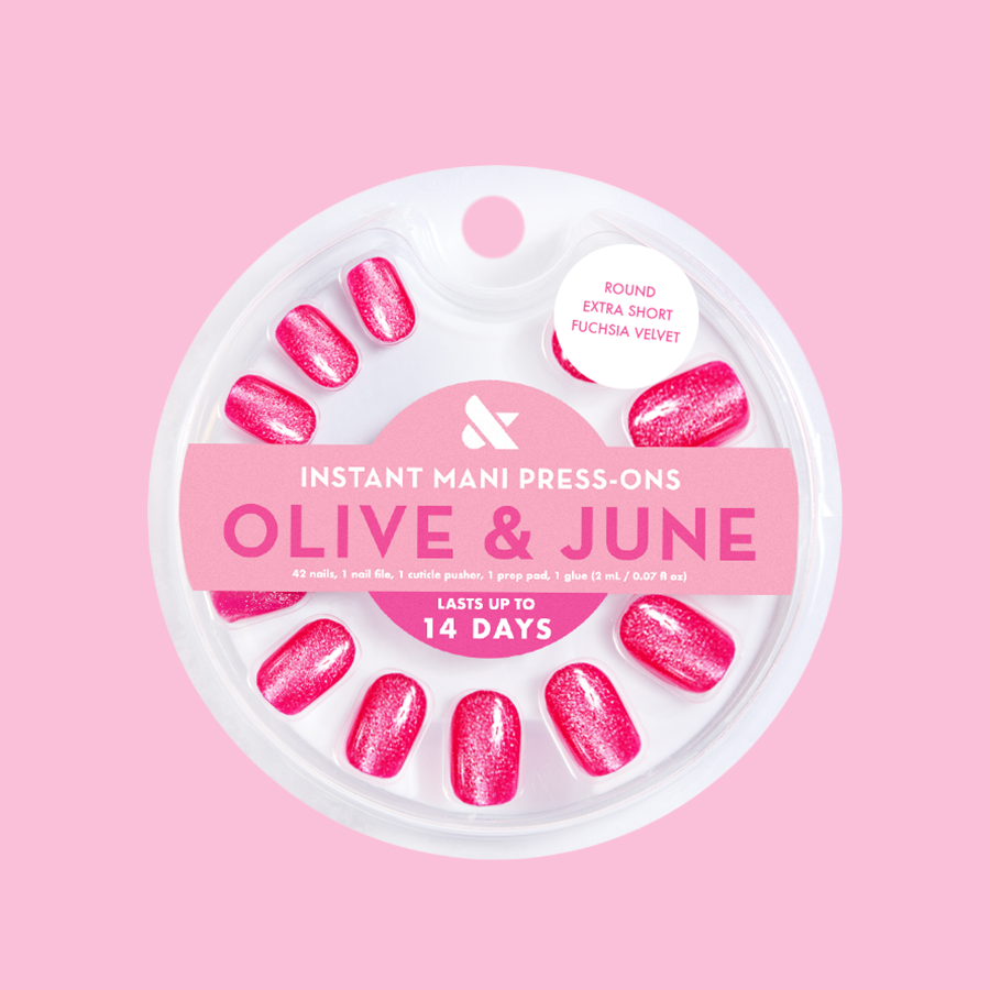 Fuscia Velvet - Press-On | Extra Short | Round – Olive and June