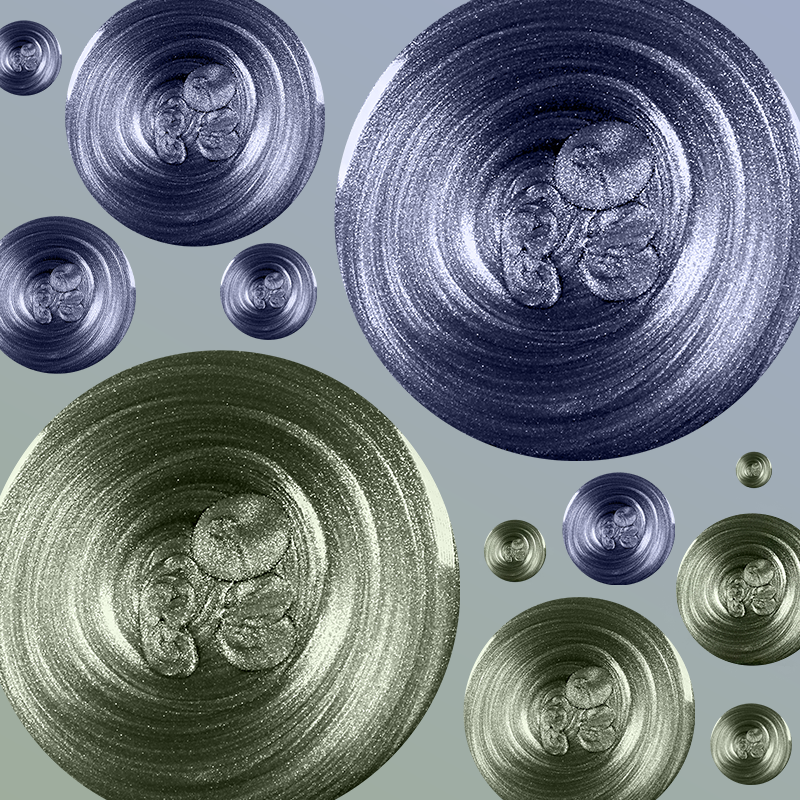 Cool Winter Velvet Duo nail polish swirls in icy blue and cool green shades showing velvet polish texture and shimmer