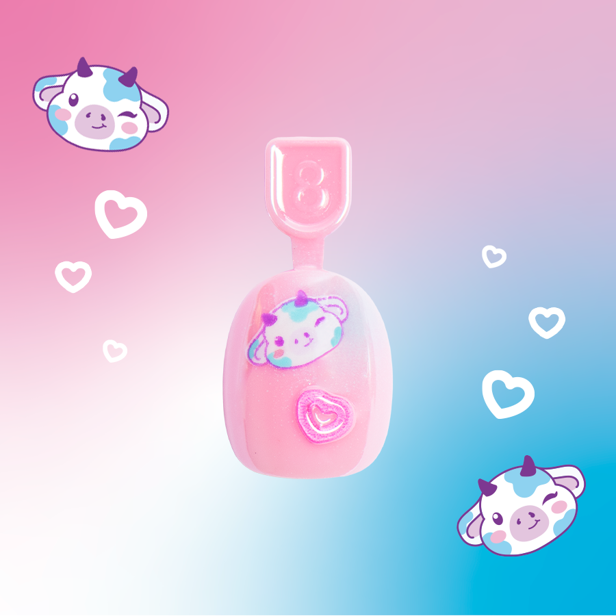 OJOS オホス ヘアブラシ coyseio jichoi Kawaii Cow Chrome - Pressies | Extra Short Short | Round – Olive