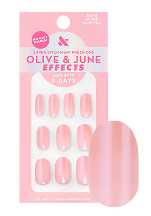 Olive Y'all | Short | Round - Tab Press-On Press-On