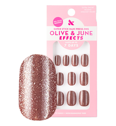 Shacket Velvet | Extra Short | Round - Tab Press-On Press-On