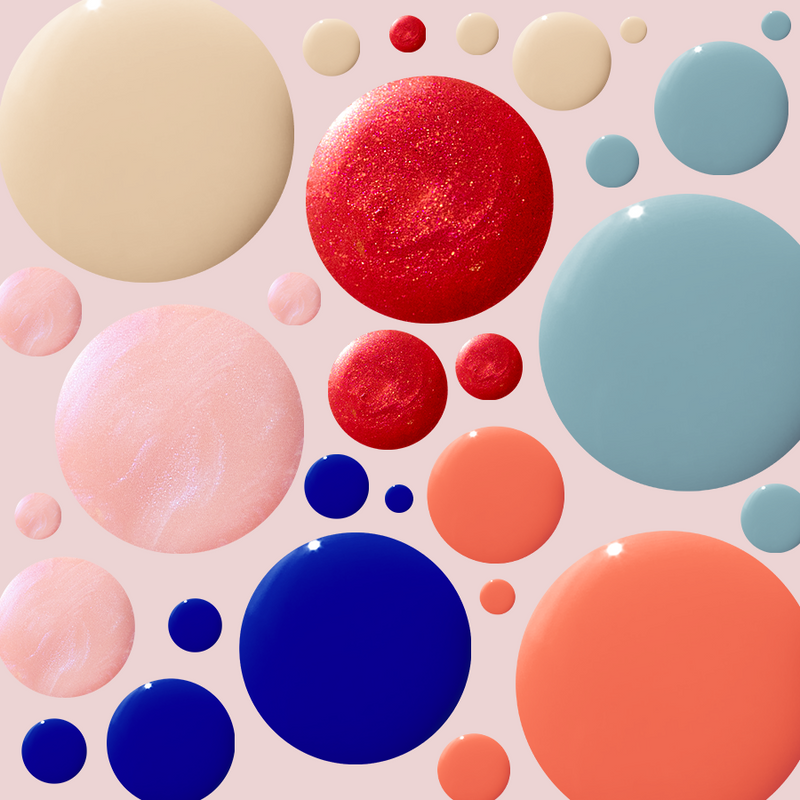Spring Polish Set featuring six western-inspired nail polish shades in diverse finishes for vibrant at-home manicure options