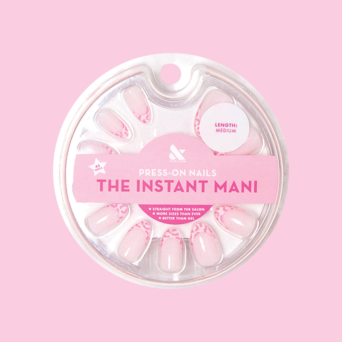 Pink Cheetah - Press-On | Medium | Almond – Olive and June