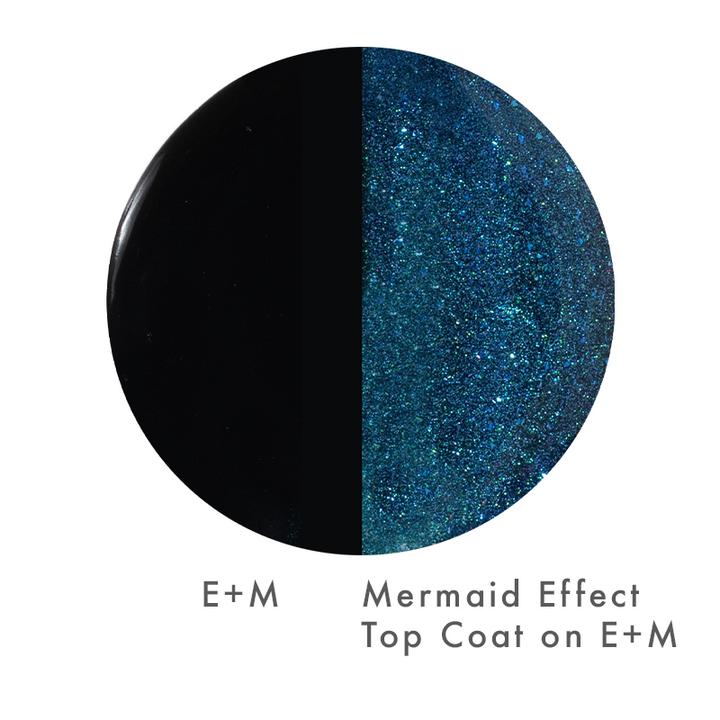 The Mermaid Effect Top Coat E+M Mermaid effect top coat on E+M