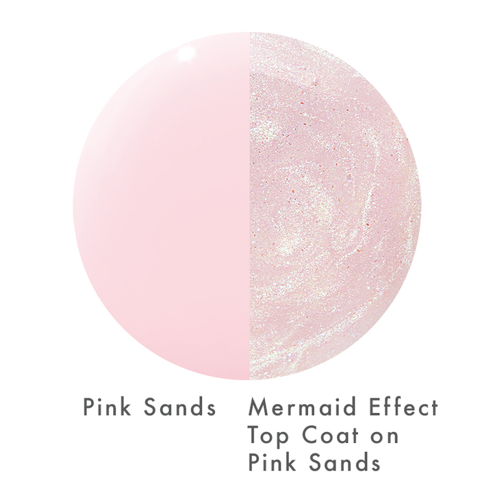 The Mermaid Effect Top Coat pink sands - mermaid effect top coat on pink sands