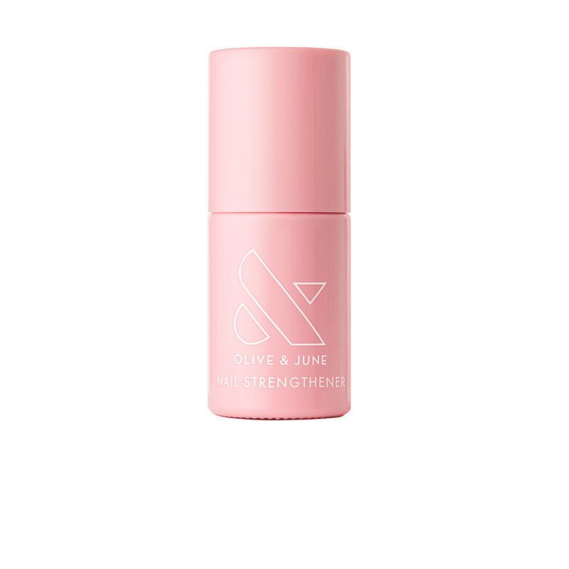 Pink Olive and June Nail Strengthener bottle on white background for nail care and stronger nails product image