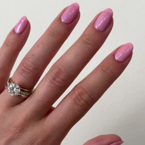 DIY: Hailey Bieber's Pink Chrome Manicure - Glazed Taffy