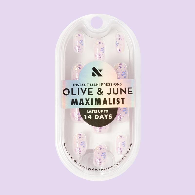 3D Chrome Blooms - Press-On | Short | Round - Press-On