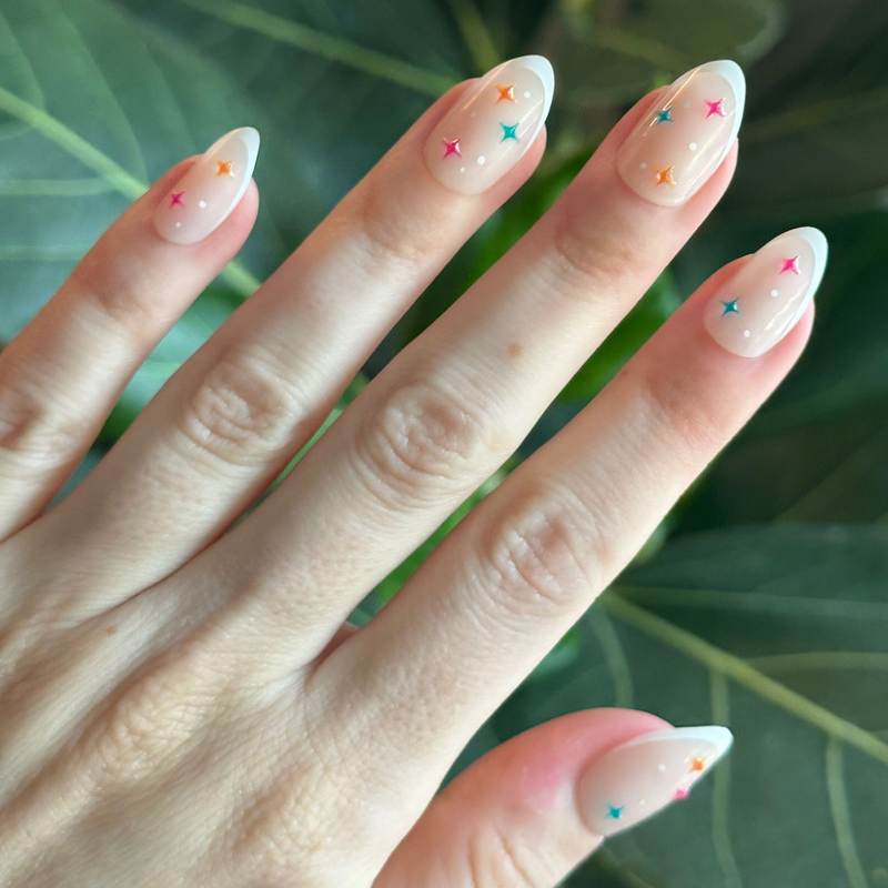 3D Gem French - Press-On | Medium | Almond - Press-On