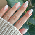 3D Milky Swirls - Press-On | Medium | Oval thumbnail