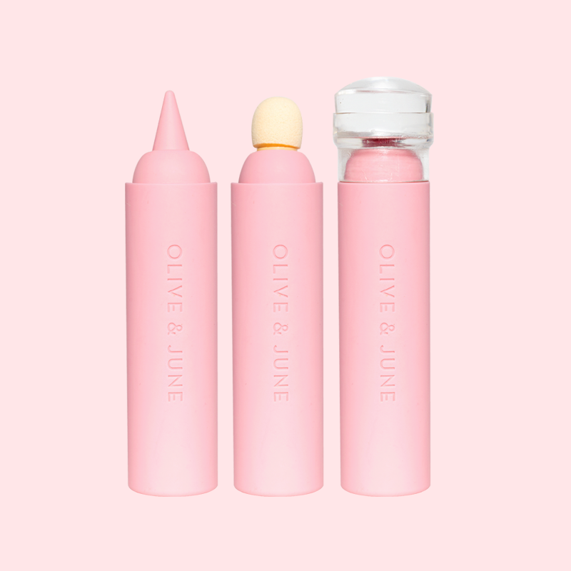 Three pink silicone tools from the Penny Nail Art Tool set for creating detailed manicure designs at home