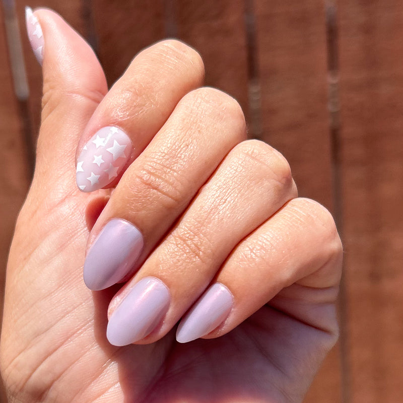 picture of Mermaid Stars - Press-On | Medium | Almond