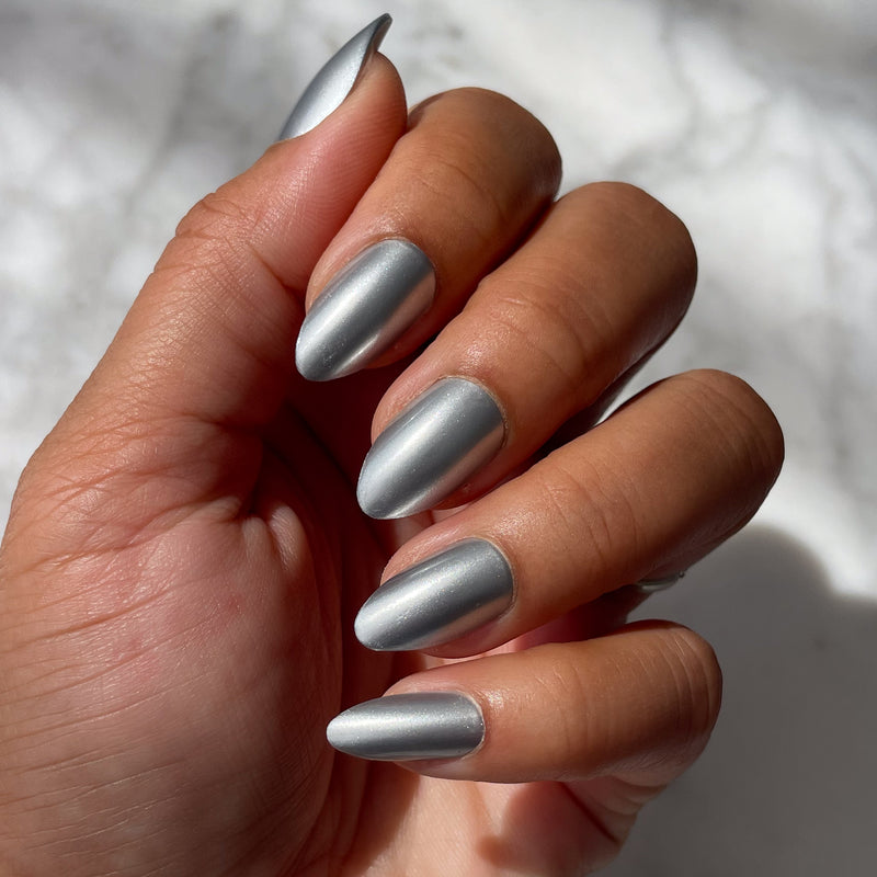 picture of Steel Velvet - Press-On | Medium | Almond