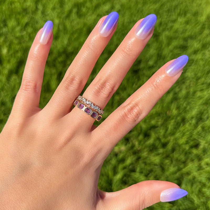 picture of Purple Chrome Gradient - Press-On | Medium | Oval