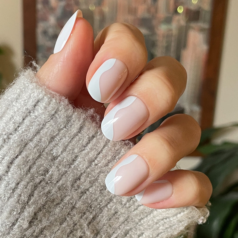 picture of Side Swirl | Short | Round - Tab Press-On