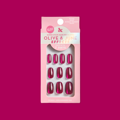 Actually Dramatic Velvet - Tab Press Ons | Short | Round Actually Dramatic Velvet - Tab Press Ons | Short | Round  Tab Press-On