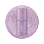 Olive and June Amethyst Velvet - Gel polish bottle on sparkling pastel lavender magnetic gel polish background