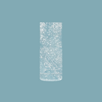 Olive and June Aqua Velvet - Gel magnetic gel polish bottle with shimmering bright pastel blue polish background