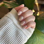 Atlas - Gel on natural nails with a smooth pearly white finish for an elegant mani by Olive and June