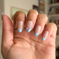 BP Chrome with Pearls French - Press On | Medium | Almond - Press-On thumbnail