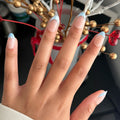 BP Chrome with Pearls French - Press On | Medium | Almond - Press-On thumbnail