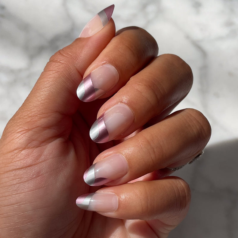 picture of Metallic Swirls - Press-On | Medium | Oval