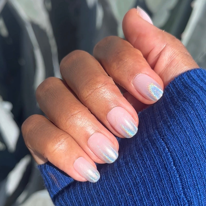 picture of Holographic Gradient - Press-On | Short | Round