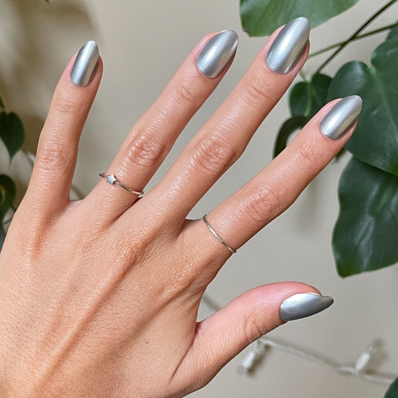 picture of Steel Velvet - Press-On | Medium | Almond