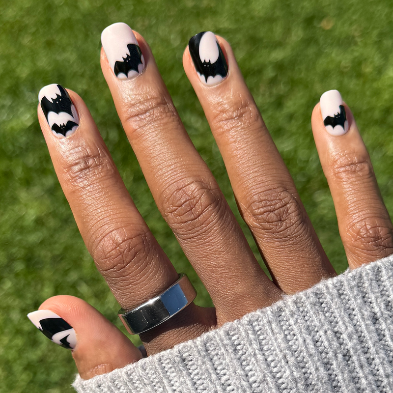 picture of Batty For You | Short | Squoval - Tab Press-On