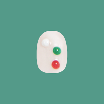 Bejeweled Christmas - Press-On | Extra Short | Round Bejeweled Christmas - Press-On | Extra Short | Round  Press-On