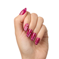 Berry Plaid Velvet - Press-On | Medium | Oval thumbnail