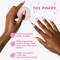 Bolds Long Lasting Set showing hands applying soft pink polish with an easy grip universal bottle handle for smooth mani thumbnail