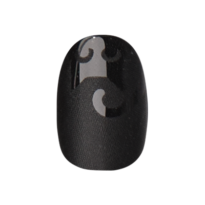 Black Cat Chic - Tab Press-On | Short | Round Black Cat Chic - Tab Press-On | Short | Round  Tab Press-On