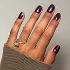 Black Cherry Chrome - Tab Press-on - Extra Short | Round