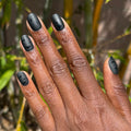 Black Cat Chic - Tab Press-On | Short | Round single nail ugc