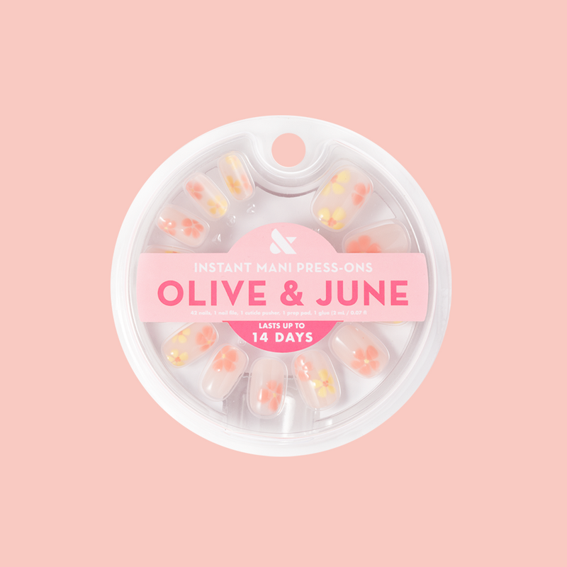 Blooming Floral - Press-On | Short | Squoval 