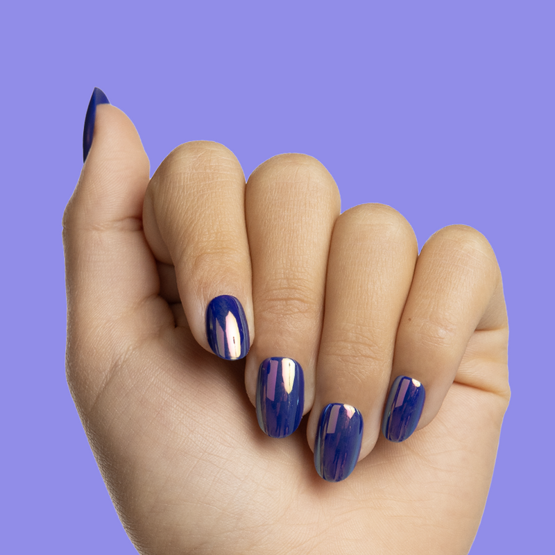 Blue Chrome Magic - Pressies | Short Medium | Round - Pressies