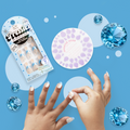 Blue Skies Dot French - Pressies | Short Medium | Round thumbnail