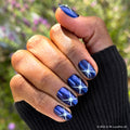 Blue Celestial Chrome - Press-Ons | Short | Round - Press-On thumbnail