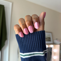 Blush Velvet Polka Dots | Short | Round - Tab Press-On thumbnail