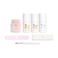 Gel Restock Set featuring acetone remover, base coats, top coat, nail file, buffer, and application brush for mani maintenance thumbnail