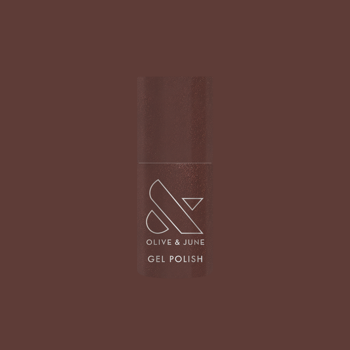 Bottle of Goal Getter - Gel nail polish in a deep chocolate shade with subtle golden shimmer for long-lasting mani