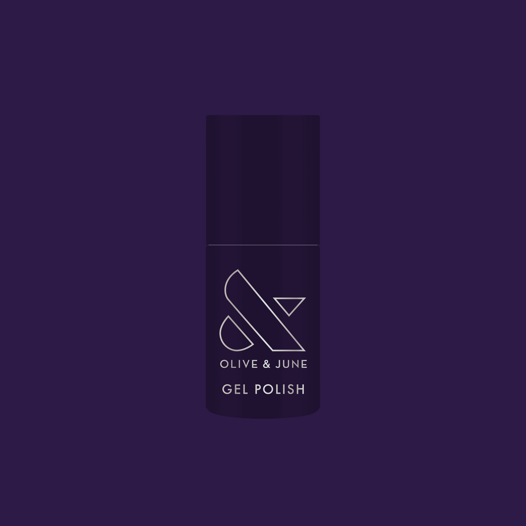 SD - Gel polish bottle in a deep plum shade for an elegant, long-lasting mani by Olive and June