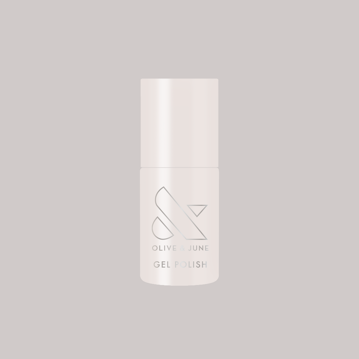 Atlas - Gel bottle with soft pearly white polish by Olive and June for a clean, long-lasting gel manicure or mani.