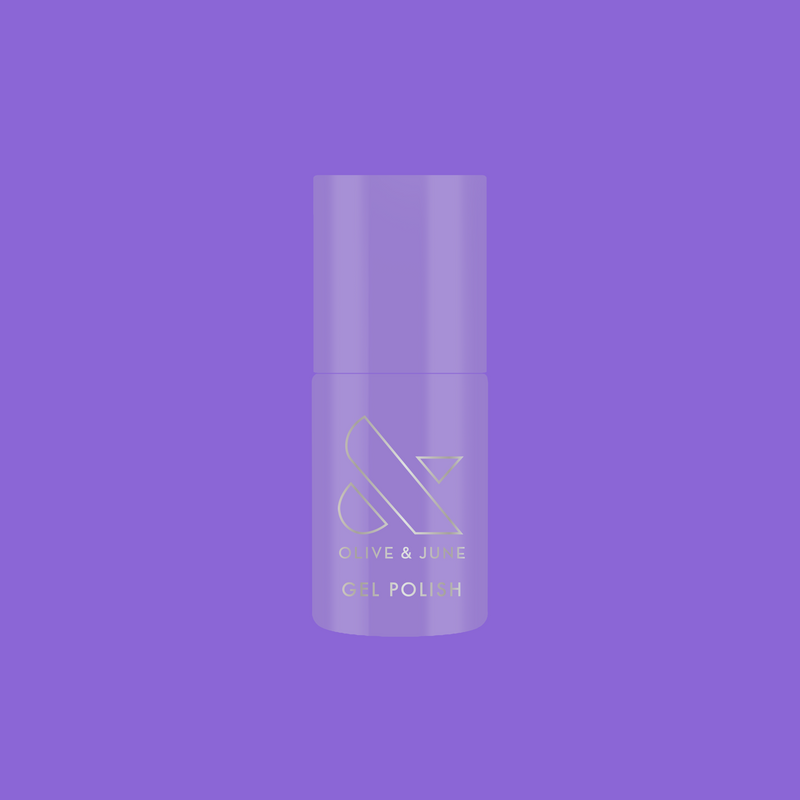 Bold & Unshaken - Gel bottle shown in vibrant purple for a smooth, long-lasting gel polish manicure by Olive and June