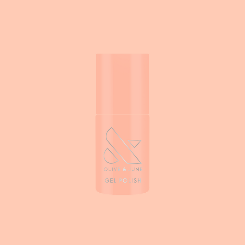 CS - Gel bottle in a soft peachy coral shade for a long-lasting, at-home gel polish manicure look