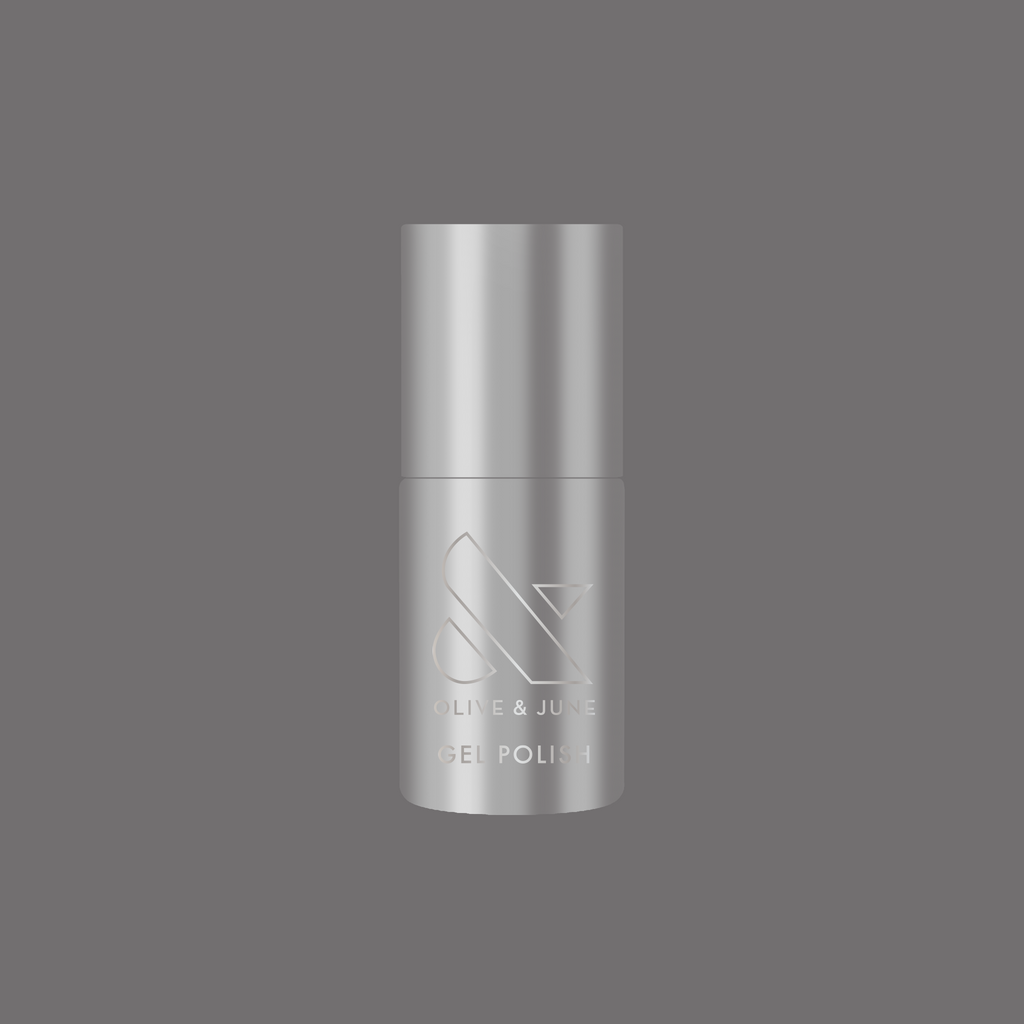 Cosmic Silver - Gel metallic silver gel polish bottle by Olive and June for long-lasting mani and quick dry polish