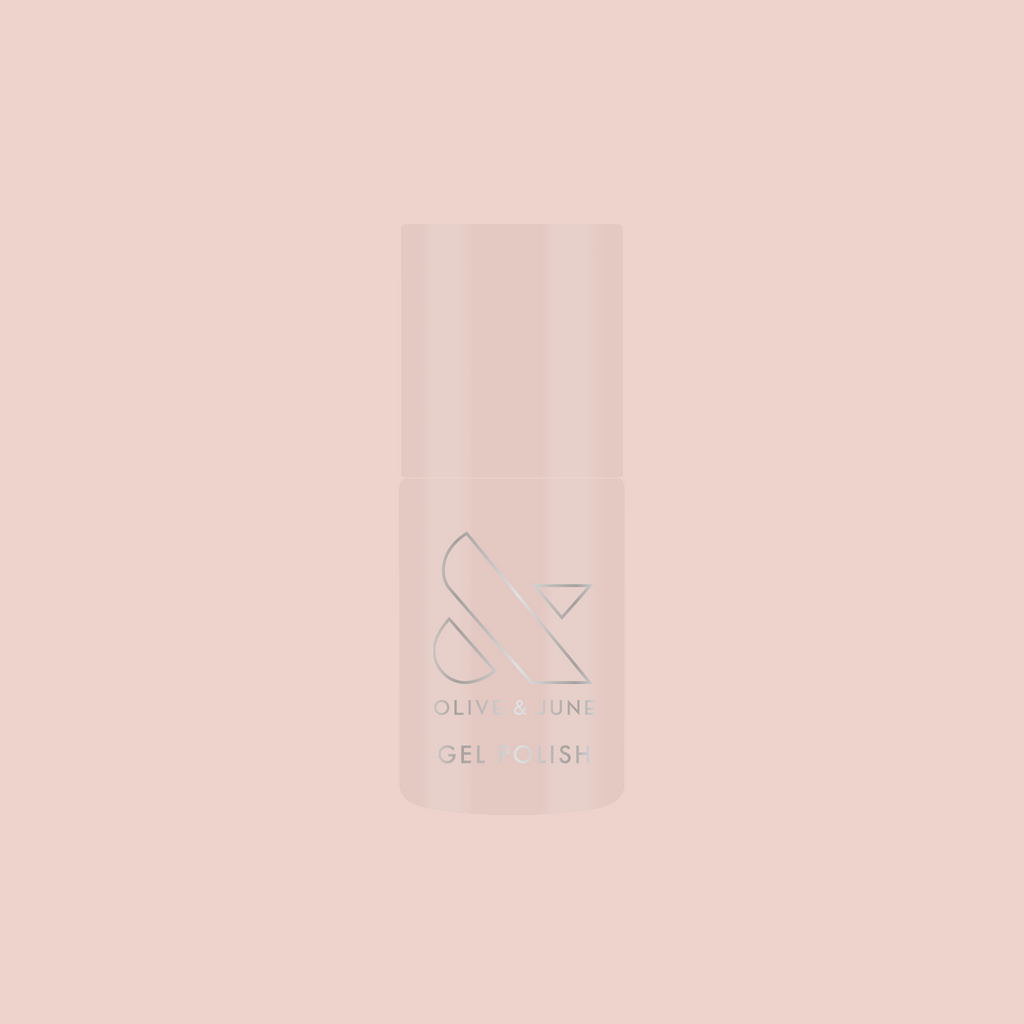 GH - Gel bottle shown in soft opaque baby pink shade for a glowing, versatile at-home gel manicure look